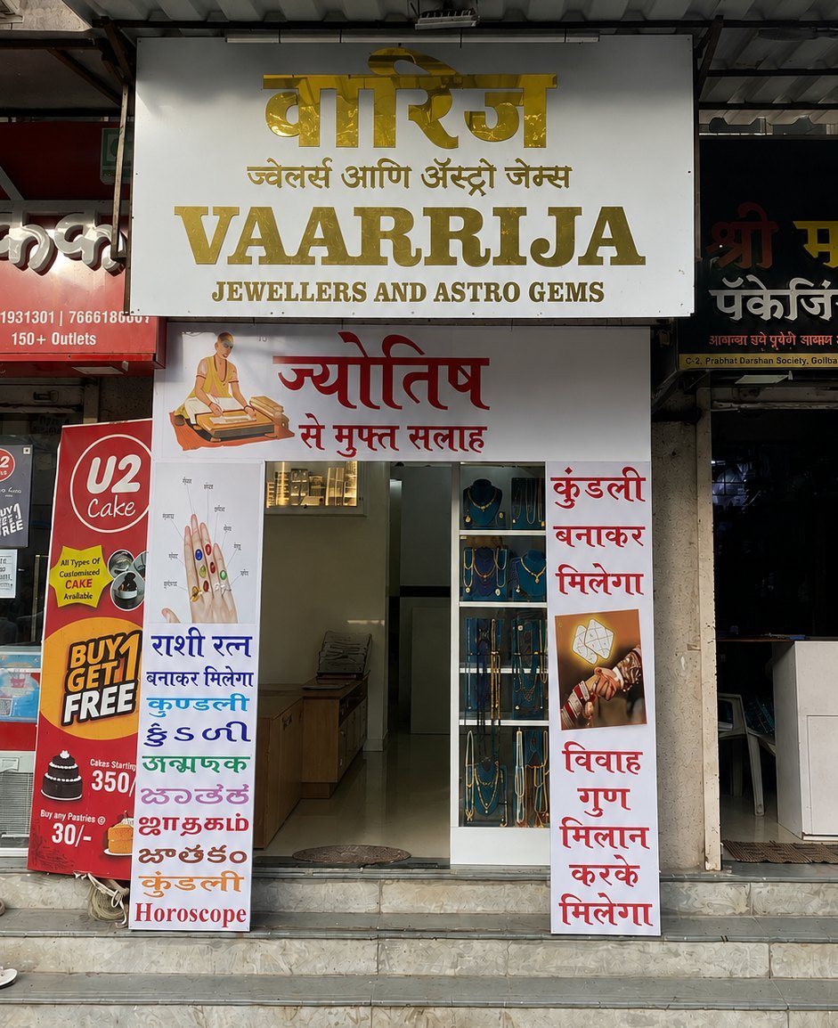 Vaarrija Jewellers and Astro Gems storefront